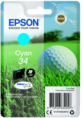 Epson C13T34624010 (34) Eredeti Tintapatron Ciánkék