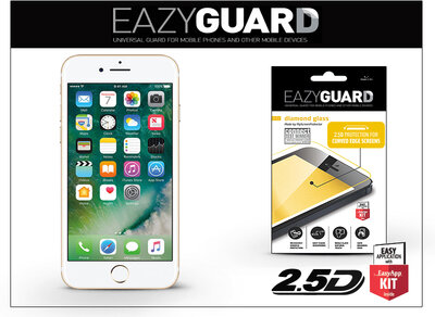 EazyGuard Diamond Glass 2.5D Fullcover LA-1162 Apple iPhone 7 Plus gyémántüveg képernyővédő fólia - fehér