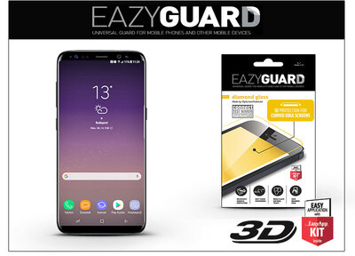 EazyGuard 3D LA-1138 Samsung G955F Galaxy S8 Plus gyémántüveg képernyővédő fólia - Fekete