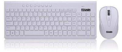 Gaba KB-2001G-W Wireless Slim billentyűzet + egér White Cordless,White,USB,HUN,billentyűzet + egér