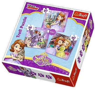 TREFL Puzzle 3in1 Sofia and her friends 20, 36, 50 el.