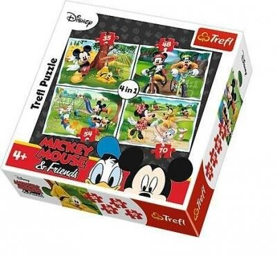 TREFL Puzzle 4in1 Disney Mickey Mouse Games in the park 35, 48, 54, 70 el.