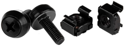 Startech M5 x 12mm Screws/Cage Nuts Fekete