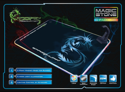 Dragon War Front Magic Stone GP-007 Gaming világító egérpad