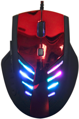 VCOM DM415 USB Világítós Gaming Egér Piros-Fekete