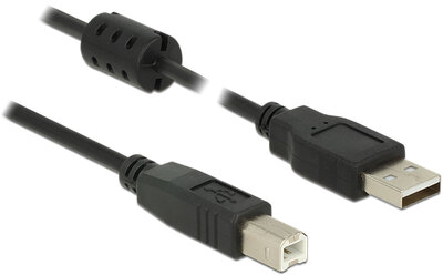 Delock 84898 USB A - USB B (apa - apa) kábel 3m - Fekete