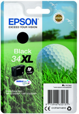 Epson C13T34714010 34XL Eredeti Tintapatron Fekete