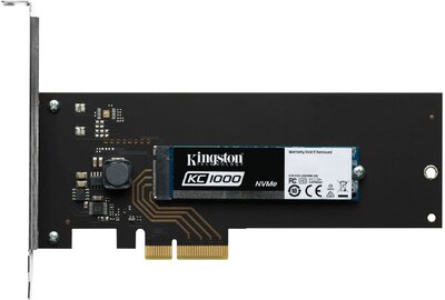 Kingston 960GB KC1000 NVMe M.2 SSD + HHHL PCIe adapter