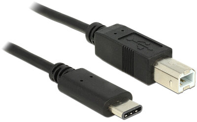 Delock 83328 USB Type-C™ 2.0 - USB Type-B 2.0 (apa - apa) kábel 0.5m - Fekete