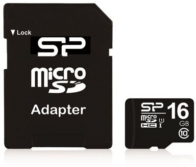 Silicon Power 16GB microSDHC CL10 memóriakártya + Adapter