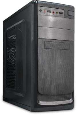 RPC AA400BF Számítógépház - Fekete + 400W PSU