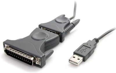 Startech ICUSB232DB25 USB-A - DB-9 + DB-25 (apa - apa) kábel 0.9m - Fekete