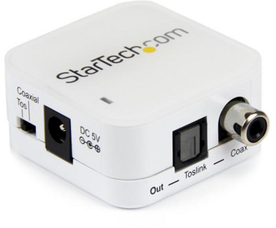 Startech SPDIFCOAXTOS Koax + Toslink (anya - anya) jelerősítő - Fehér