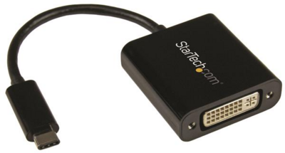 Startech CDP2DVI USB-C apa - DVI-I anya adapter - Fekete