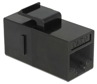 Delock 86381 CAT6 RJ45 (anya - anya) csatlakozó - Fekete