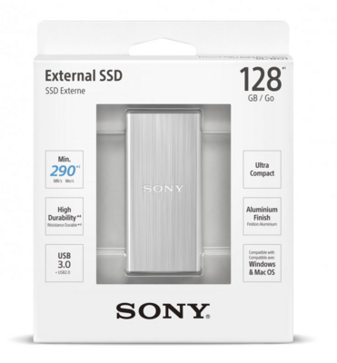 Sony 128GB SL-BG1 Ezüst USB 3.0 Külső SSD