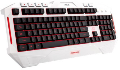 Asus Cerberus Arctic Multi-Color LED Gaming Billentyűzet ENG - Fehér