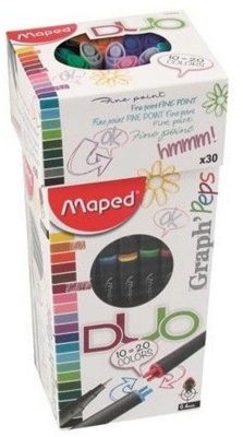 Maped Graph'Peps Duo 0.4 mm Tűfilc display -Vegyes színek 30 db
