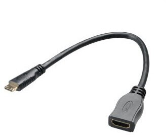 Akasa AK-CBHD10-25BK HDMI - miniHDMI adapter Fekete