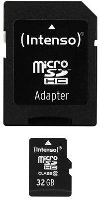 Intenso 32GB microSDHC CL10 memóriakártya + Adapter