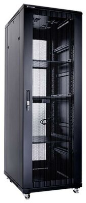 Linkbasic rack cabinet 19" 37U 600x800mm black (perforated steel front door)
