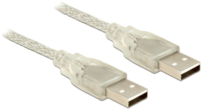 Delock 83890 USB 2.0 A (apa - apa) kábel 3m - Áttetsző