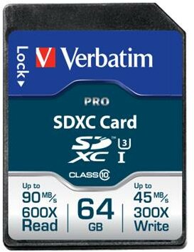 Verbatim Pro 64GB SDHC UHS-I CL10 memóriakártya
