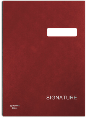 Donau A4 aláírókönyv elválasztó lapokkal - Vörös