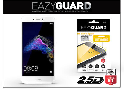 Eazy Guard Huawei P9 Lite (2017) gyémántüveg képernyővédő fólia - Diamond Glass 2.5D Fullcover - fehér
