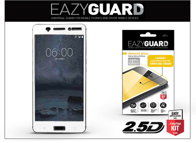 EazyGuard LA-1227 Nokia 6 gyémántüveg képernyővédő fólia 2.5D Fullcover - fehér