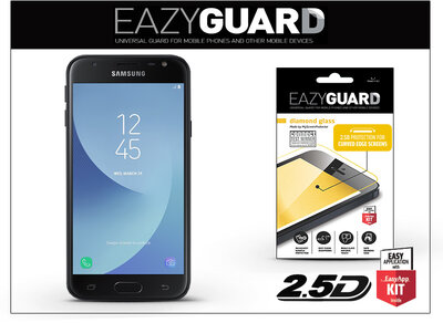 EazyGuard LA-1195 Samsung J330F Galaxy J3 (2017) gyémántüveg képernyővédő 2.5D Fullcover - fekete