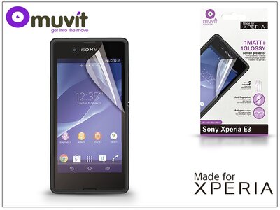 Sony Xperia E3 (D2203) képernyővédő fólia - Made for Xperia Muvit - 2 db/csomag - matt/glossy