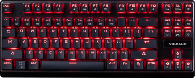 ModeCom Volcano Lanparty Gaming Mechanikus Billentyűzet ENG - Fekete-vörös / kék kapcsoló