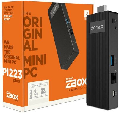 ZBOX-PI223-W3B, DDR3L 2GB ,SATA3 ,HDMI ,32g eMMC ,USB 3.0 ,EU+UK PLUG