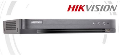 Hikvision DS-7204HUHI-K1 TurboHD DVR, 4 port, 5MP/48fps, 3MP/72fps, 1080P/100fps, H265+, 1x Sata, Audio, I/O, AHD/CVI