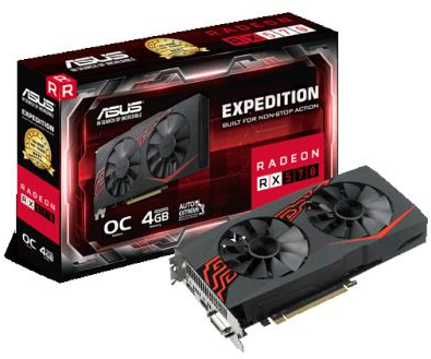 Asus RX 570 4GB OC GDDR5 Videókártya (EX-RX570-O4G)