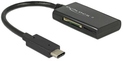 Delock 91740 USB 3.1 Type-C Kártyaolvasó - Fekete