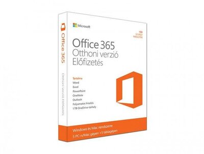 Microsoft Office 365 Home HUN 1 év Medialess P2 doboz