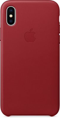 Apple iPhone X gyári Bőr Hátlap Tok - Piros (Product Red)