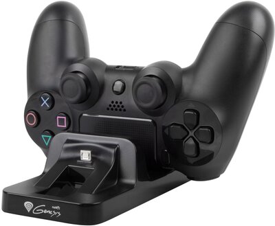 Natec Genesis A22 Töltőállomás Playstation 4 kontrollerekhez - Fekete