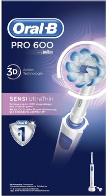 Oral-B Pro 600 Braun 3D White Edition Elektromos fogkefe