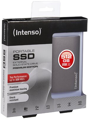 Intenso 512GB Premium Edition Szürke USB 3.0 Külső SSD