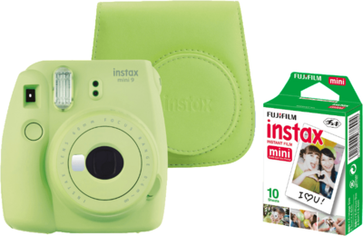 Fujifilm Instax Mini 9 Instant kamera + Film + Tok Limitált szett - Lime