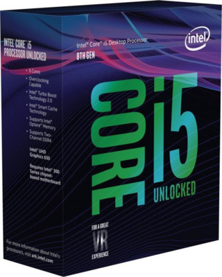 Intel Core i5-8600K 3.60GHz (1151) Processzor - BOX (hűtő nélkül)