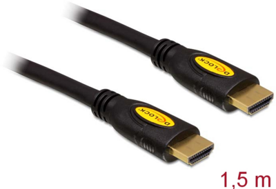 Delock 83738 HDMI (apa - apa) kábel 1.5m - Fekete