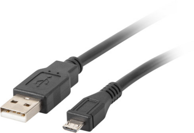Lanberg CA-USBM-10CC-0010-BK USB-A - Micro USB (apa - apa) kábel 1m - Fekete