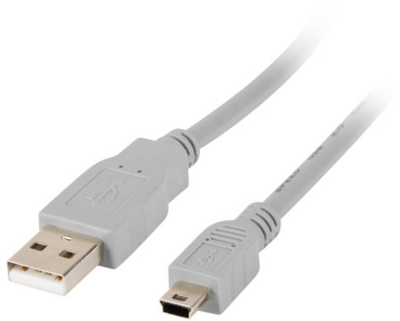 Lanberg CA-USBK-10CC-0018-S USB 2.0 - Mini USB (apa - apa) kábel 1.8m - Szürke