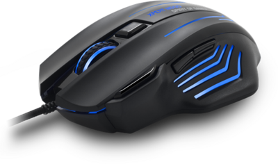 Spirit of Gamer Egér - XPERT-M500 (Pixart 3325, 8000DPI, 1000Hz, Macro 7 gomb, LED, Súlyozható, harisnyázott, fekete)