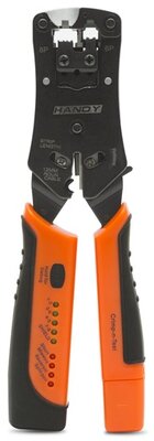 Handy krimpelő fogó kábeltesztelővel (10178), RJ11/RJ12/RJ45, racsnis