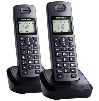 Grundig D1130 DUO DECT Vezeték nélküli telefon - Fekete